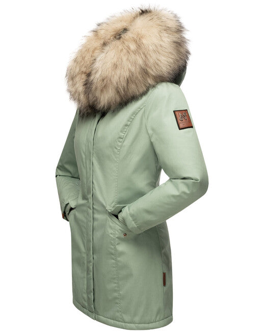 Navahoo Women's Winter Jacket with Hood and Fur Cristal