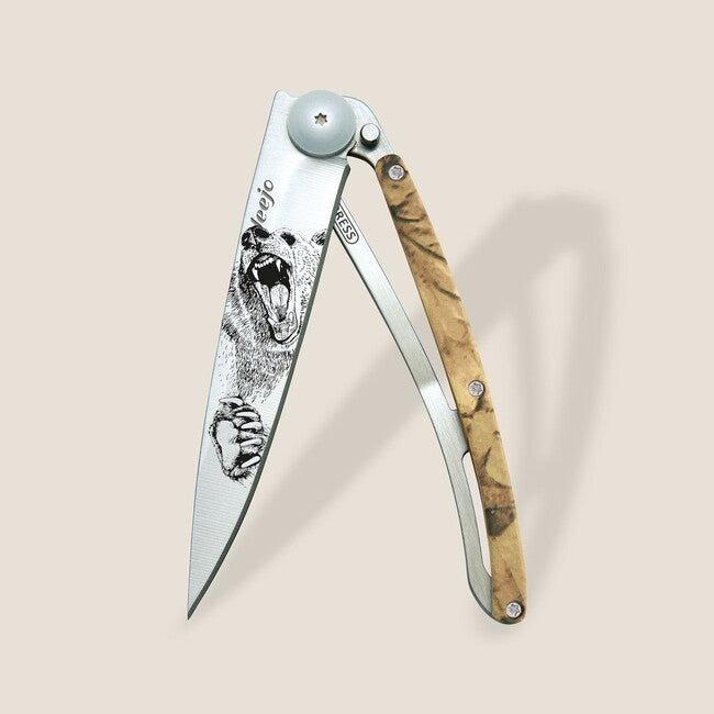 Deejo Tattoo Camo Grizzly Folding Knife