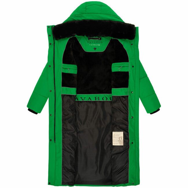 Navahoo Women's Winter Hooded Jacket Hingucker, Emerald Green
