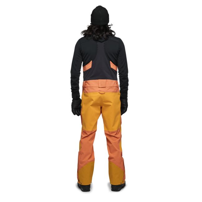 Black Diamond Recon Stretch Pro Bibs Men's Bib Pants, Orange Flame-Orange