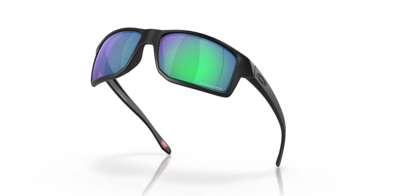 Oakley GIBSTON Sunglasses, Matte Black Frame, Prizm Jade Lenses, 61