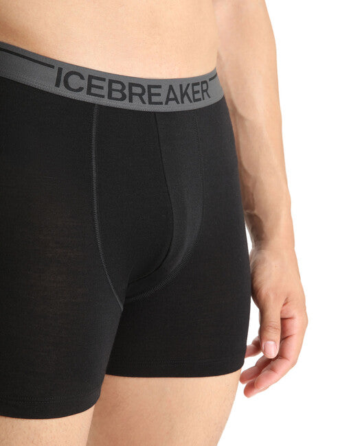 Icebreaker Anatomica Men's Boxer Shorts, Black