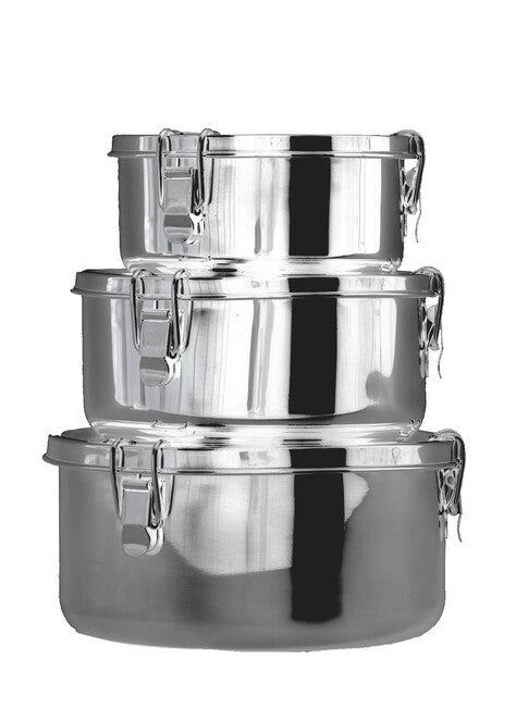 BasicNature Stainless Steel Food Container, 0.5 L