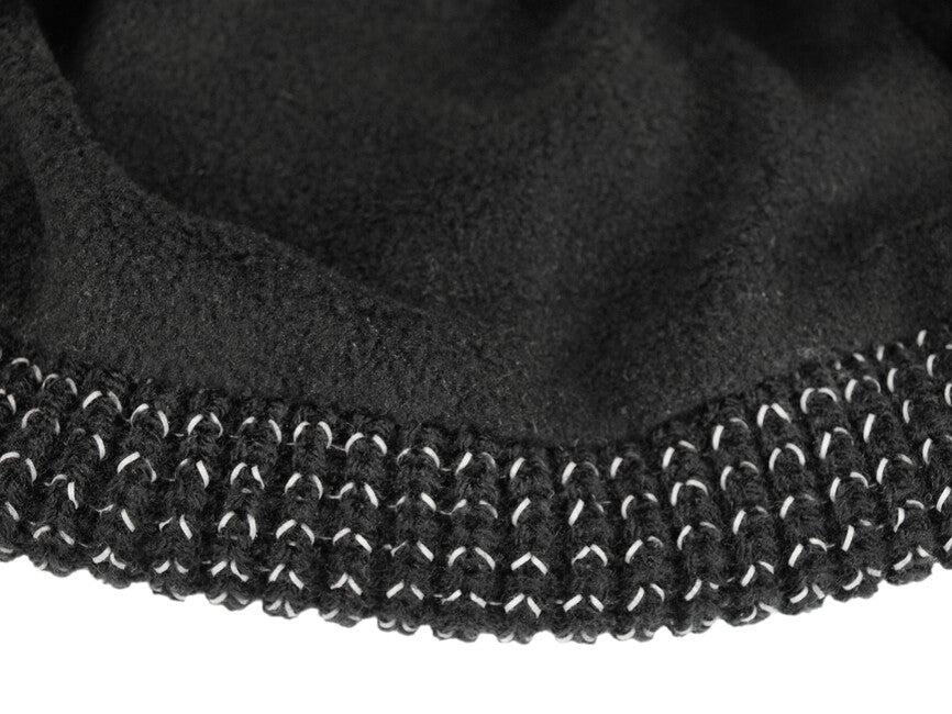 Origin Outdoors Reflective Beanie, Black with Pom-Pom