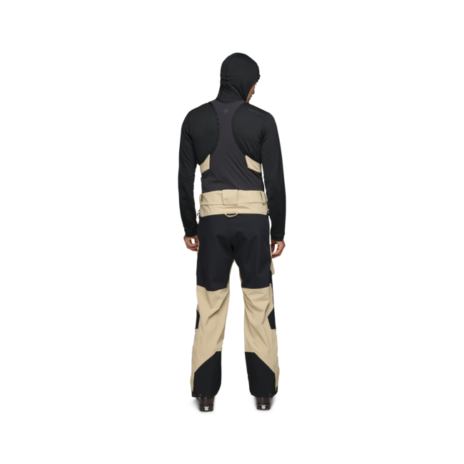 Black Diamond Recon Stretch Pro Bibs Men's Bib Pants, Khaki-Smoke