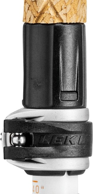 LEKI Cressida FX Carbon AS Trekking Poles, White-Mango-Silver, 100-120 cm