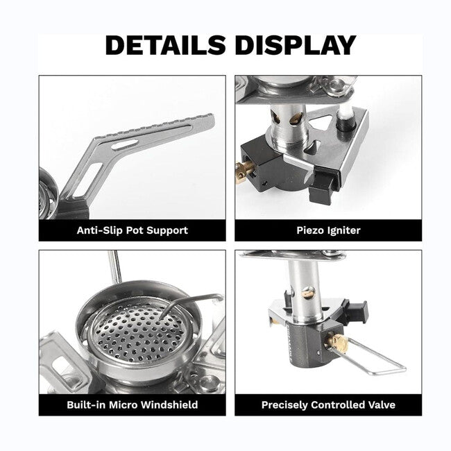 Fire Maple Torch Gas Folding Stove, Stainless Steel