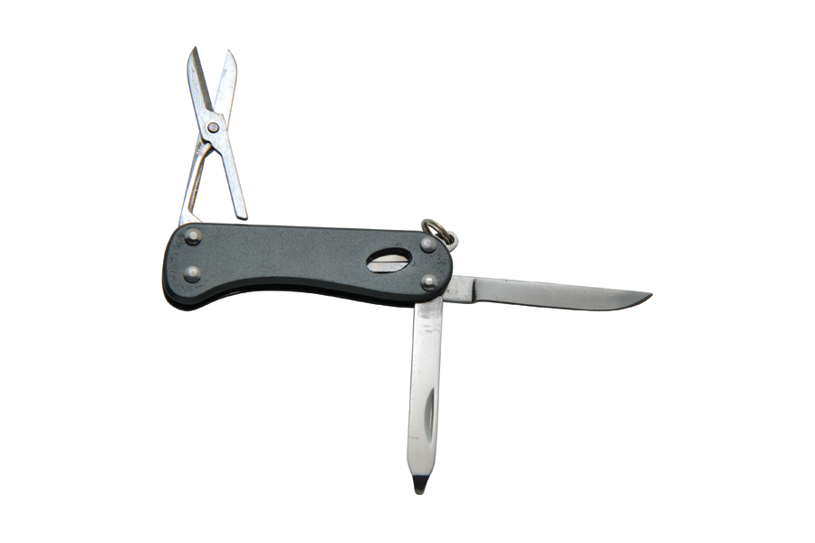 Baladeo ECO171 Barrow Multifunctional Knife, 5 Functions, Dark Grey