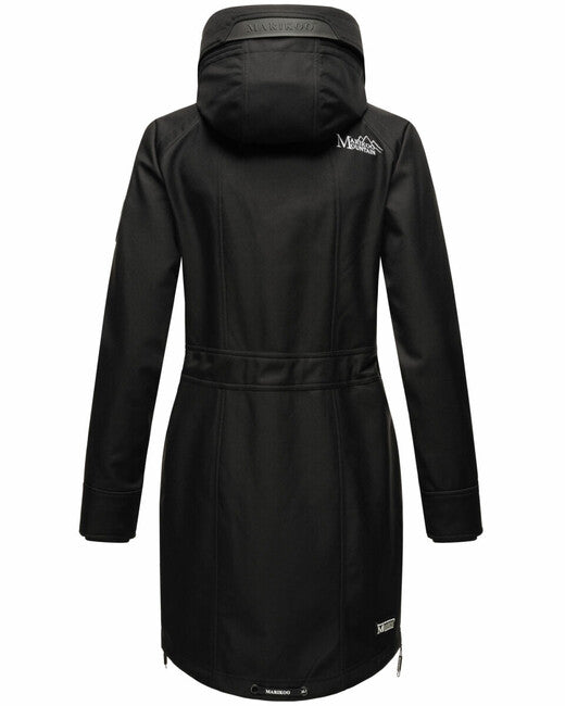 Marikoo Racquelle Women's Softshell Jacket with Hood, Black