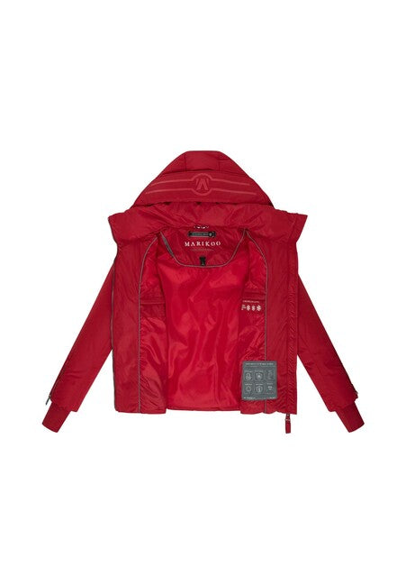 Marikoo Aleyna16 Women's Winter Jacket with Hood, Deep Red