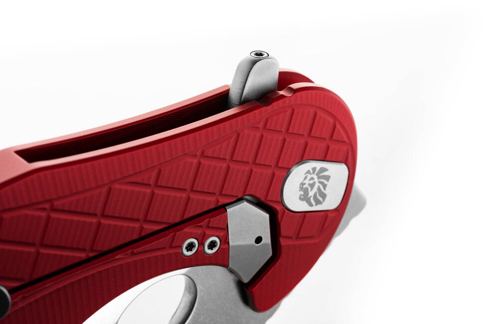 Lionsteel L.E. ONE 1 A RS Karambit Knife, Red/Stone Washed