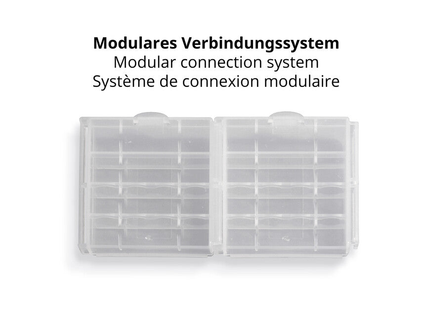 BasicNature Battery Box for 4 Batteries, Clear