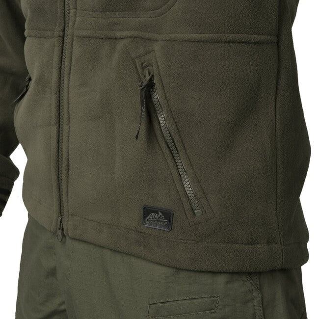 Helikon-Tex Infantry Fleece Jacket, Black Woodland, 330g/m2