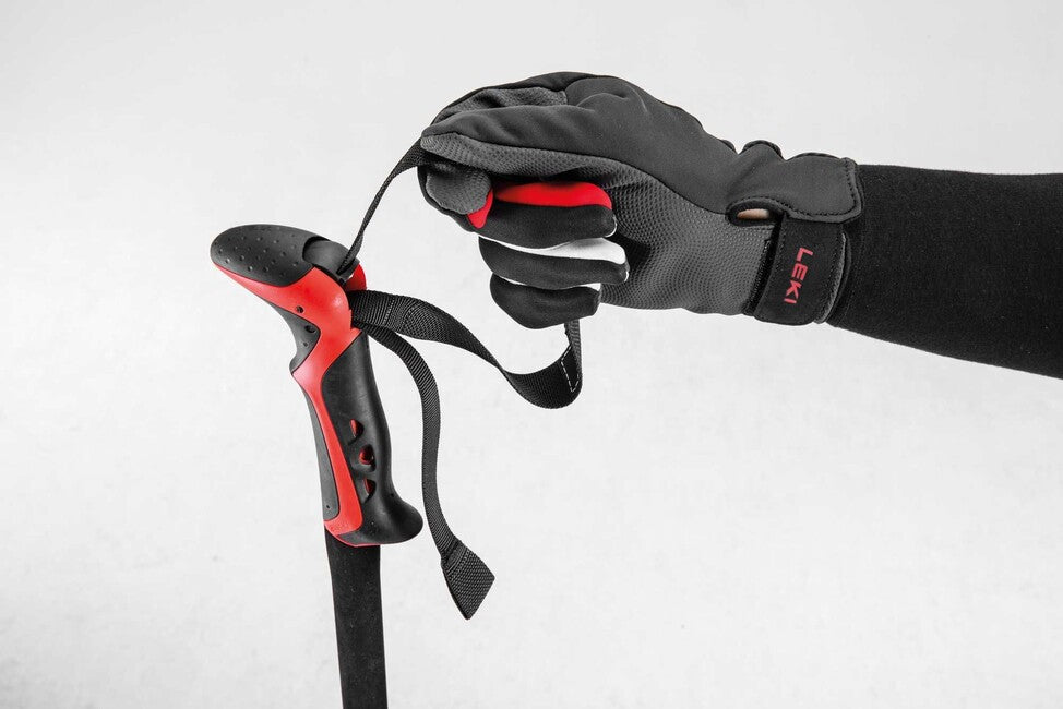 LEKI Haute Route 2 Ski Touring Poles, Dark Anthracite/Dark Red/Black