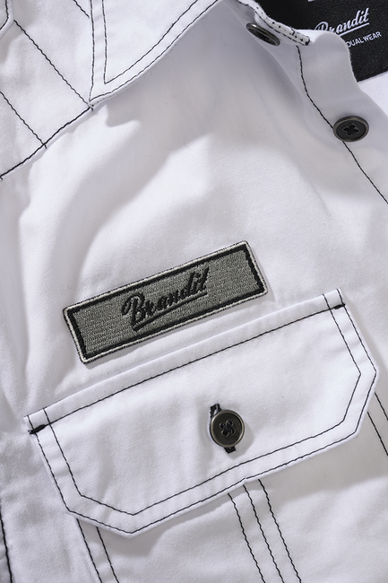 Brandit Luis Vintage Long Sleeve Shirt, White