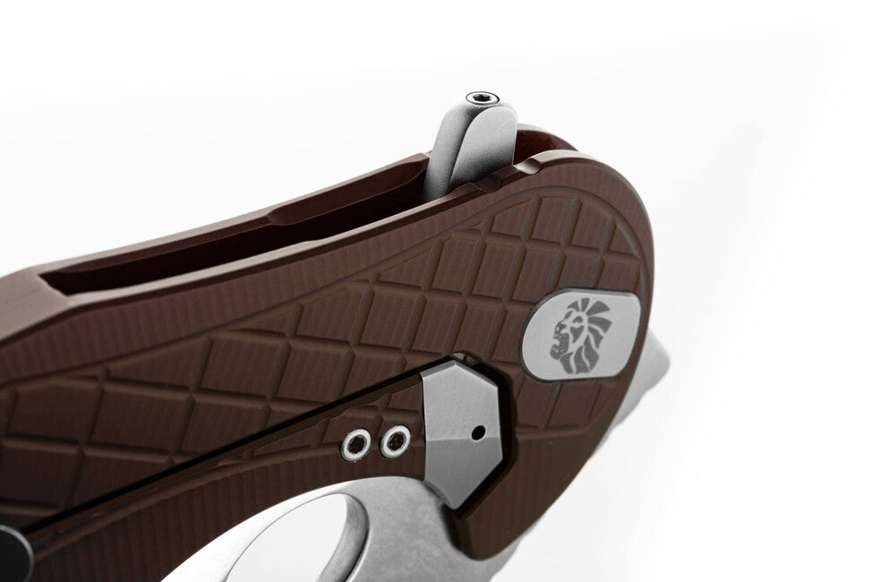 Lionsteel L.E. ONE 1 A ES Karambit Knife, Earth Brown