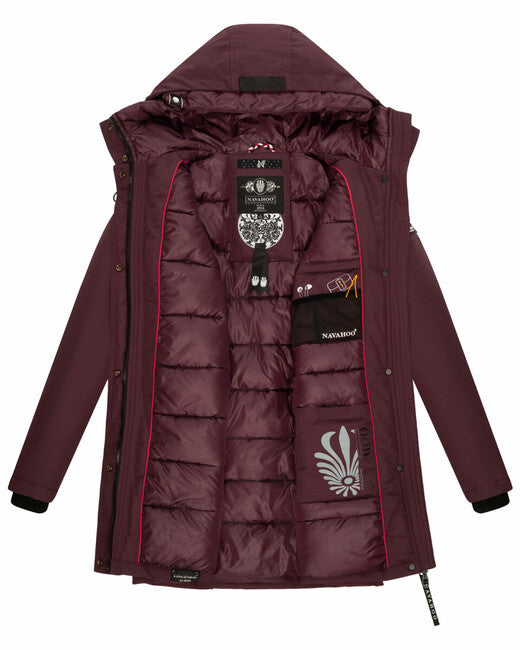 Navahoo Women's Winter Jacket with Hood Blizzardstorm, Wine