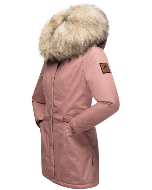 Navahoo Women's Winter Jacket Cristal with Hood and Fur