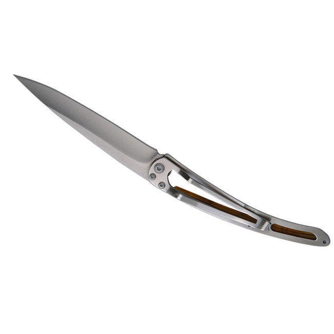 Deejo Folding Knife Nature Juniper Wood Pheasant