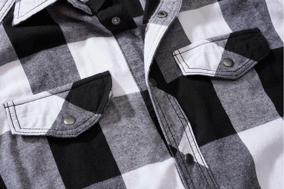 Brandit Check Sleeveless Shirt, White Black
