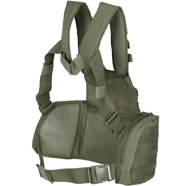 MFH Professional Tactical Chest Rig Mission Vest, Olive Green