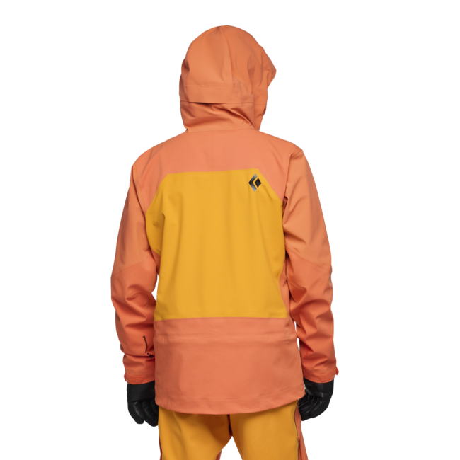 Black Diamond Recon Stretch Pro Shell Women's Men's Ski Jacket, BD Orange-Flame Orange