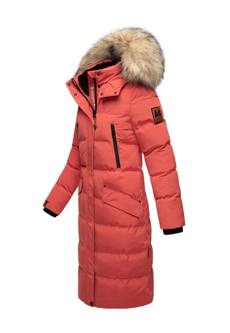 Marikoo Schneesternchen Women's Winter Jacket with Hood, Red