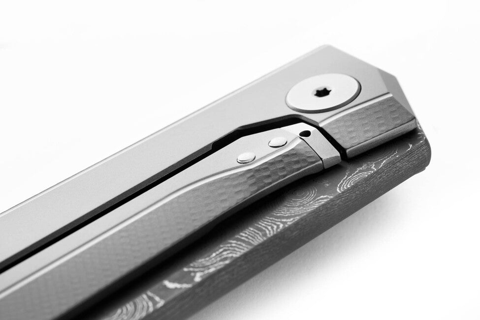 Lionsteel MYTO MT01D Luxury Folding Knife, Titanium Handle, Grey