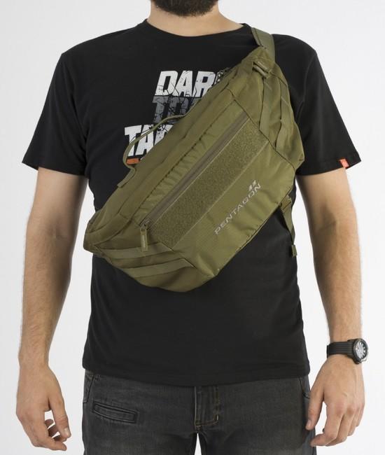 Pentagon taška cez rameno Telamon, čierna