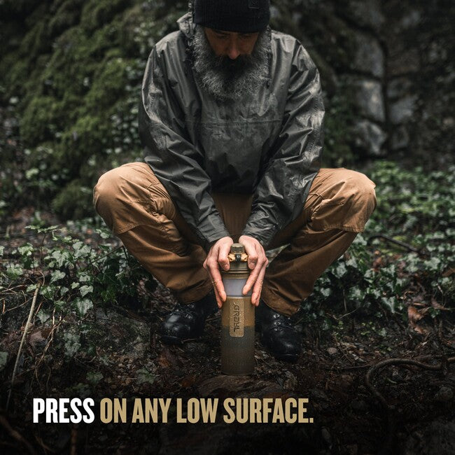 GRAYL GeoPress Purifier Water Bottle, Coyote Brown