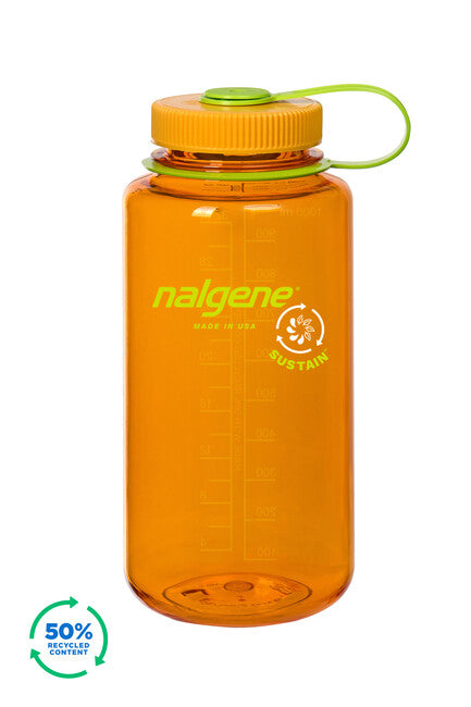 Nalgene WM Sustain Water Bottle 1L, Clementine