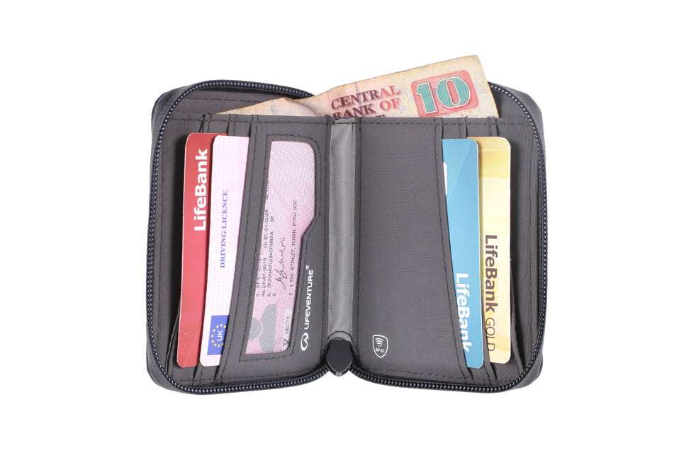 Lifeventure RFID Bi-Fold Wallet, Grey