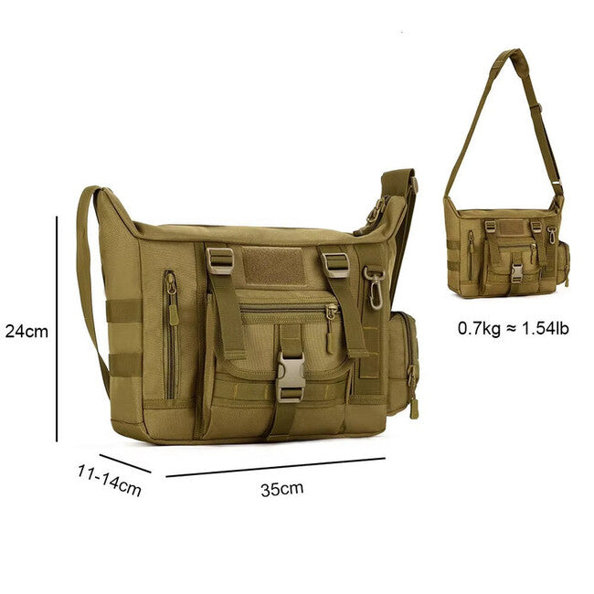 DRAGOWA Tactical Shrapnel Shoulder Bag, CP Black