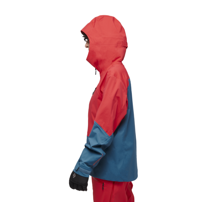 Black Diamond Dámska lyžiarska bunda Recon Lt Stretch Shell, coral red-creek blue