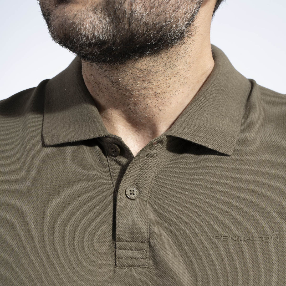 Pentagon Moth Piquet Polo Shirt, White