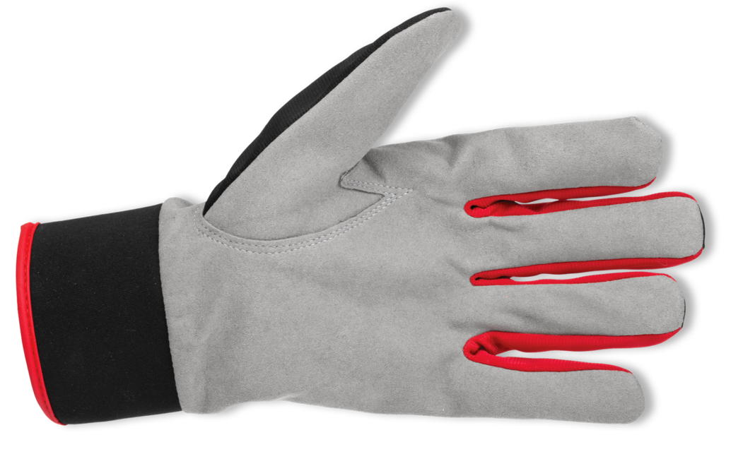 BENNON CARPOS VELCRO Protective Gloves, Grey/Orange (12 pcs)