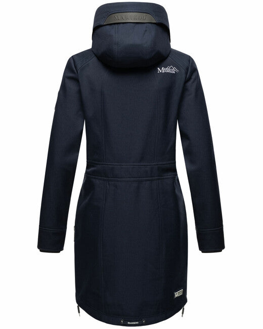 Marikoo Women's Softshell Jacket with Hood Racquelle, Navy Blue