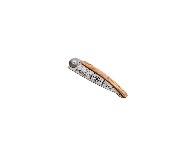 Deejo Tattoo Terra Incognita Folding Knife, Wood