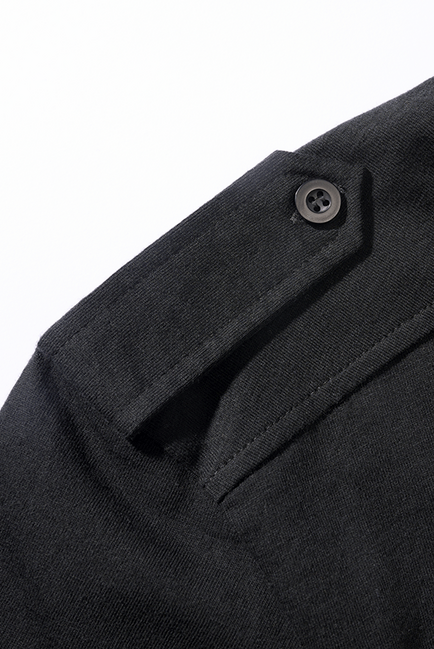 Brandit Willis Long Sleeve Polo Shirt, Black