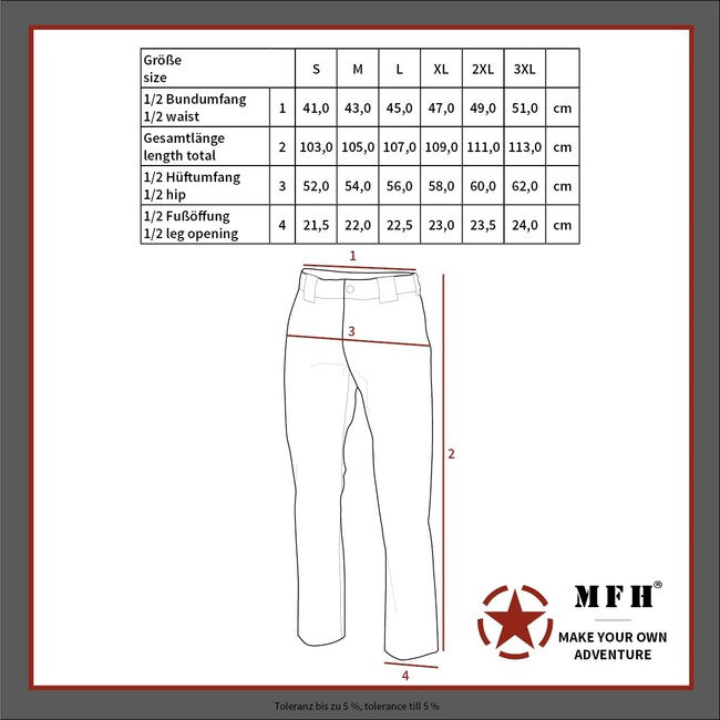 MFH Professional Attack Παντελόνι Τακτικό Teflon Rip Stop, μαύρο