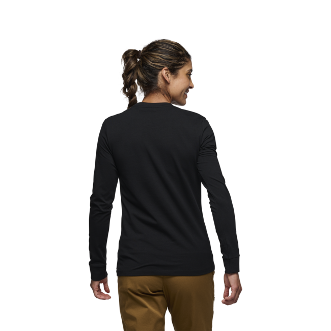 Black Diamond Women's Heritage Wordmark Long Sleeve T-Shirt, Black