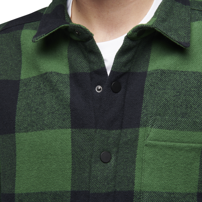 Black Diamond Women's Project Lined Flannel Men's Shirt, Palm Green-Black Plaid