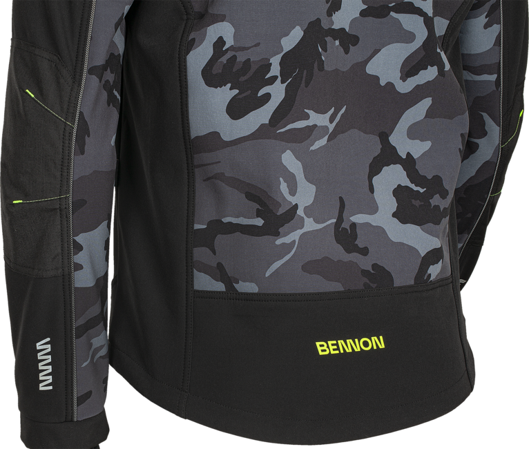 BENNON Camos Softshell Jacket, Black/Grey