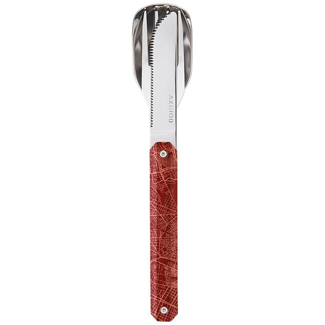 Akinod A01M00015 Cutlery Set 12h34, Downtown Red