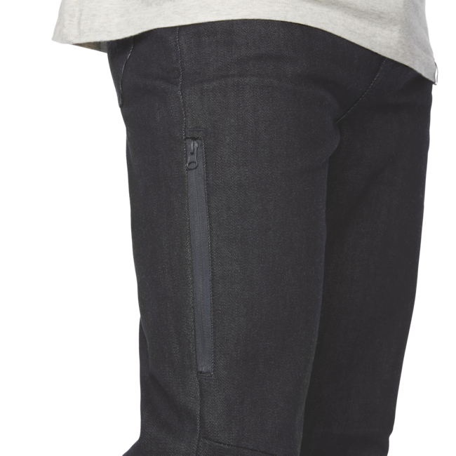 Black Men's Diamond Mission Wool Denim Jeans, Dark Grey