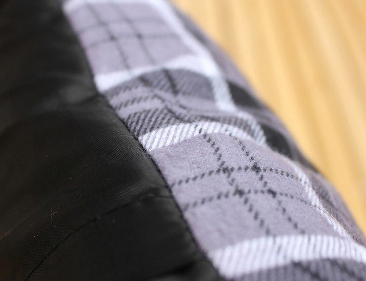 BasicNature Comfort Travel Pillow, Checkered