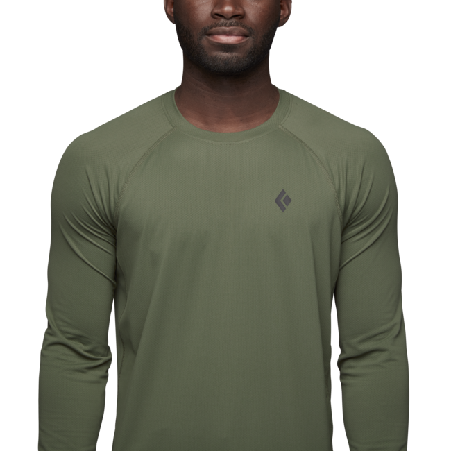 Black Diamond Alpenglow Crew Men's Long Sleeve T-shirt, Tundra