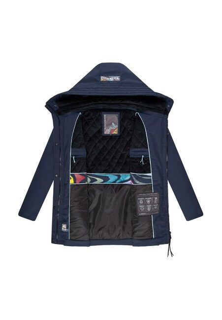 Navahoo Women's Winter Parka with Hood Eishauch, Navy Blue