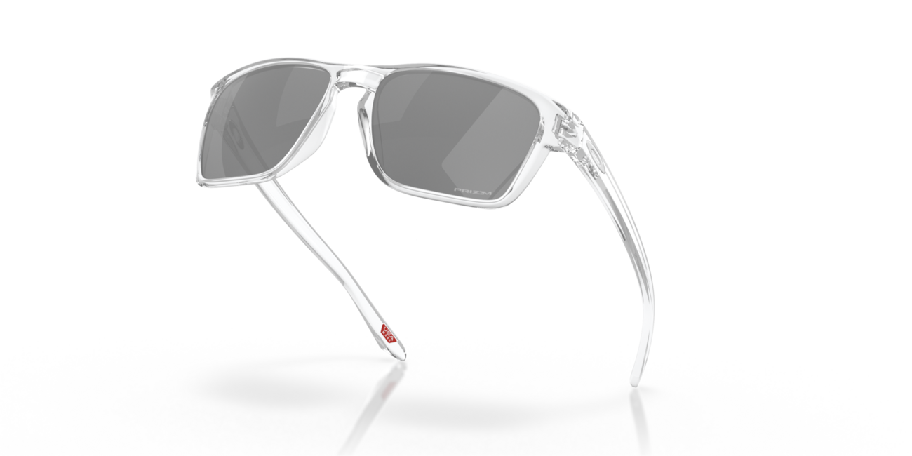 Oakley SYLAS Sunglasses, Polished Clear Frame, Prizm Black Lenses, 57