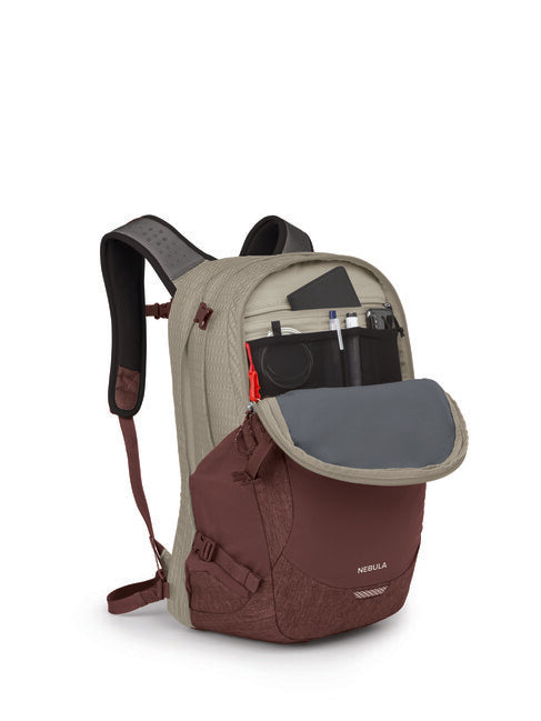Osprey Nebula Urban Backpack, Sawdust Tan/Raisin Red